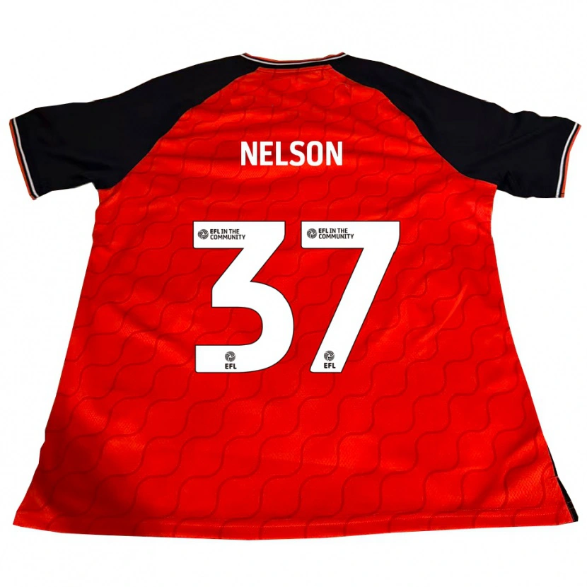 Danxen Niño Camiseta Zack Nelson #37 Naranja Negro Blanco 1ª Equipación 2025/26 La Camisa