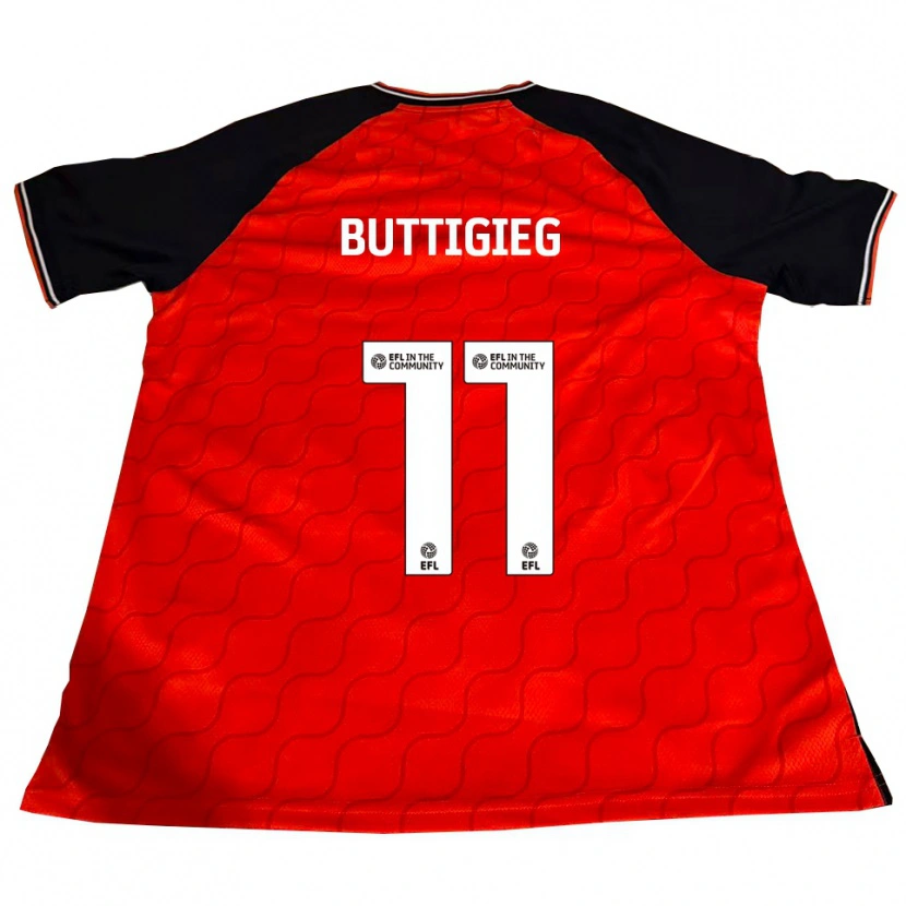 Danxen Niño Camiseta Fiona Buttigieg #11 Naranja Negro Blanco 1ª Equipación 2025/26 La Camisa