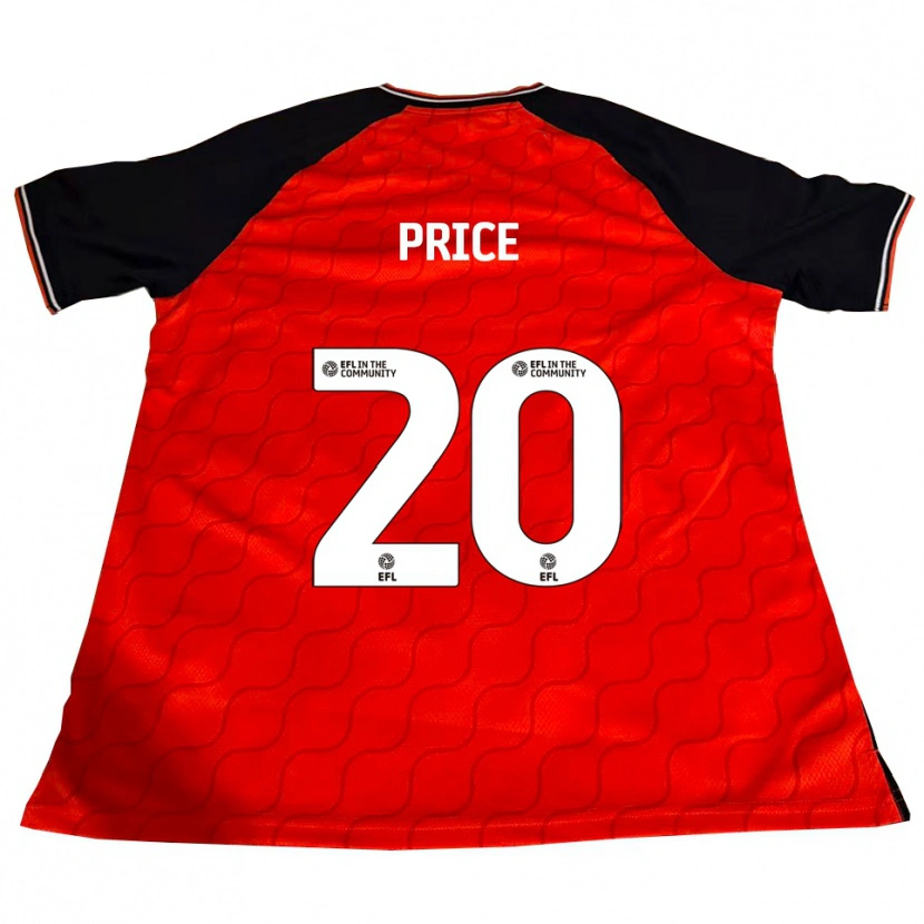 Danxen Niño Camiseta Erin Price #20 Naranja Negro Blanco 1ª Equipación 2025/26 La Camisa