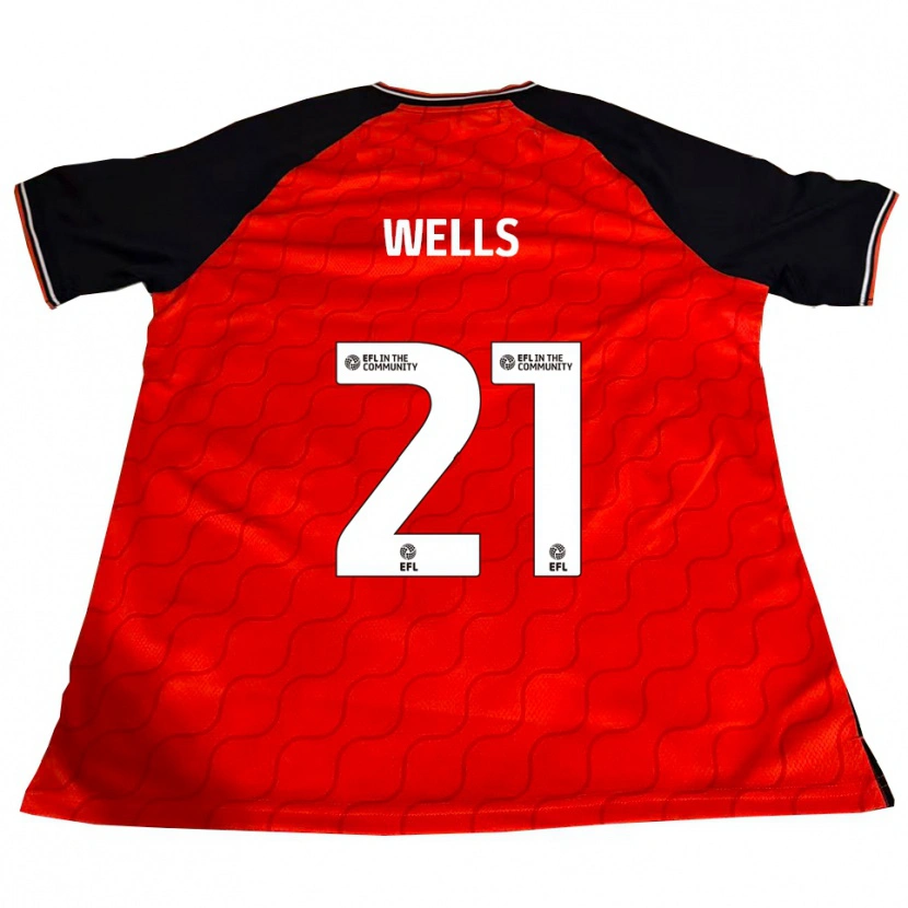 Danxen Niño Camiseta Nahki Wells #21 Naranja Negro Blanco 1ª Equipación 2025/26 La Camisa