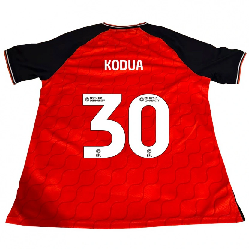 Danxen Niño Camiseta Gideon Kodua #30 Naranja Negro Blanco 1ª Equipación 2025/26 La Camisa