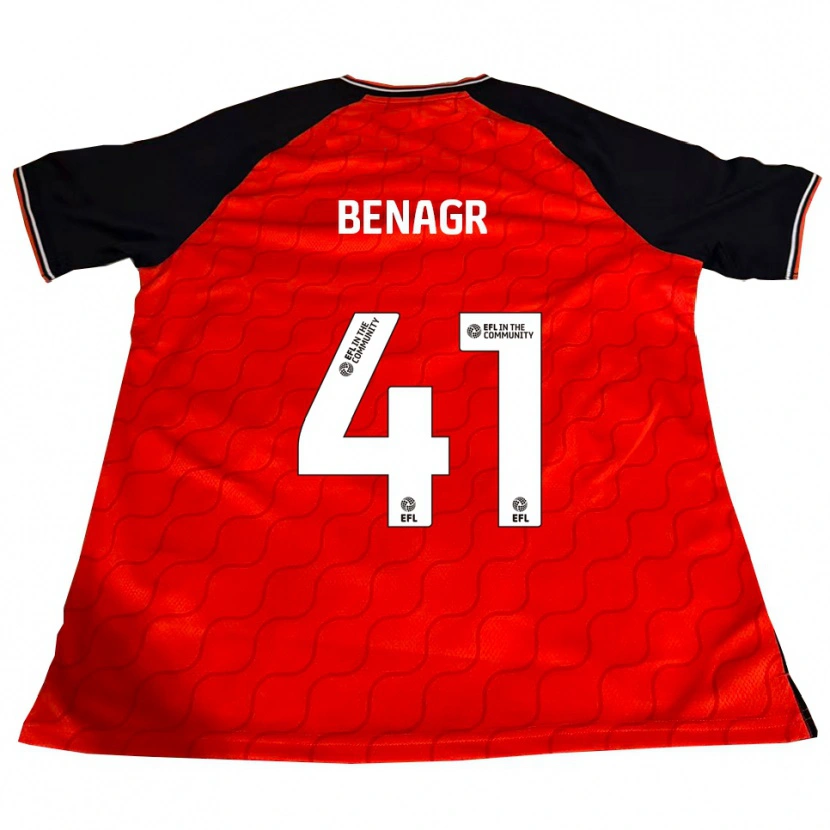 Danxen Niño Camiseta Benedict Benagr #41 Naranja Negro Blanco 1ª Equipación 2025/26 La Camisa