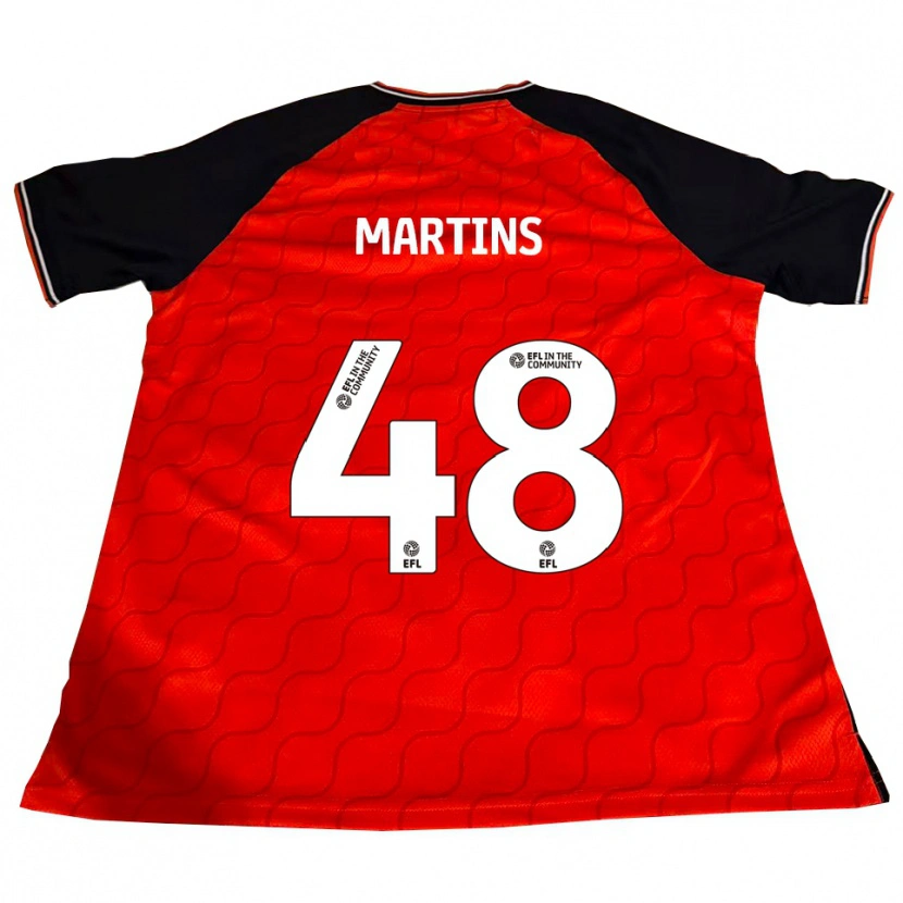 Danxen Niño Camiseta Dominic Dos Santos Martins #48 Naranja Negro Blanco 1ª Equipación 2025/26 La Camisa