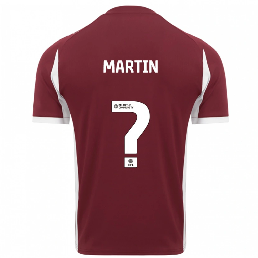 Danxen Niño Camiseta Chloe Martin #0 Borgoña Blanco 1ª Equipación 2025/26 La Camisa