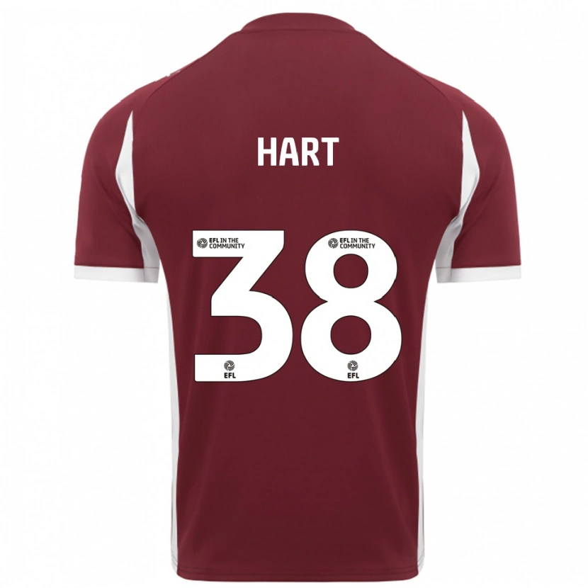 Danxen Niño Camiseta Jamari Hart #38 Borgoña Blanco 1ª Equipación 2025/26 La Camisa