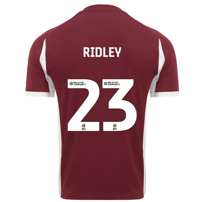 Danxen Niño Camiseta Paige Ridley #23 Borgoña Blanco 1ª Equipación 2025/26 La Camisa