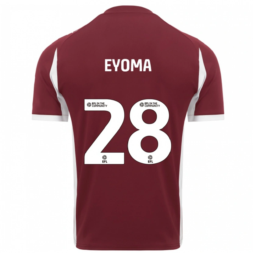 Danxen Niño Camiseta Timothy Eyoma #28 Borgoña Blanco 1ª Equipación 2025/26 La Camisa