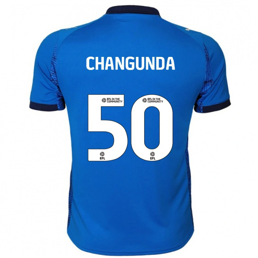 Danxen Niño Camiseta Andre Changunda #50 Azul Blanco 1ª Equipación 2025/26 La Camisa
