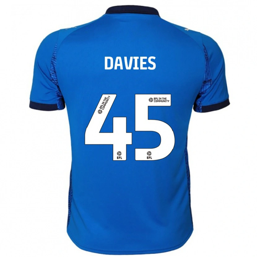 Danxen Niño Camiseta Joe Davies #45 Azul Blanco 1ª Equipación 2025/26 La Camisa