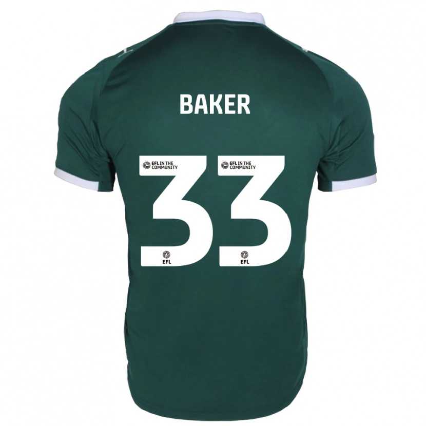 Danxen Niño Camiseta Zak Baker #33 Verde Blanco 1ª Equipación 2025/26 La Camisa
