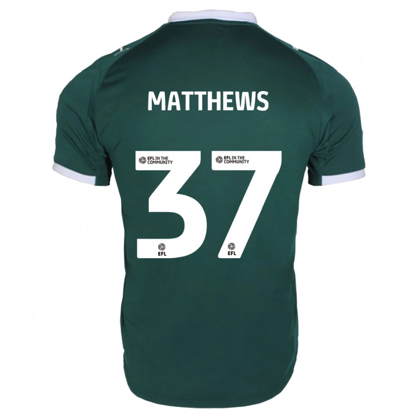 Danxen Niño Camiseta Jack Matthews #37 Verde Blanco 1ª Equipación 2025/26 La Camisa