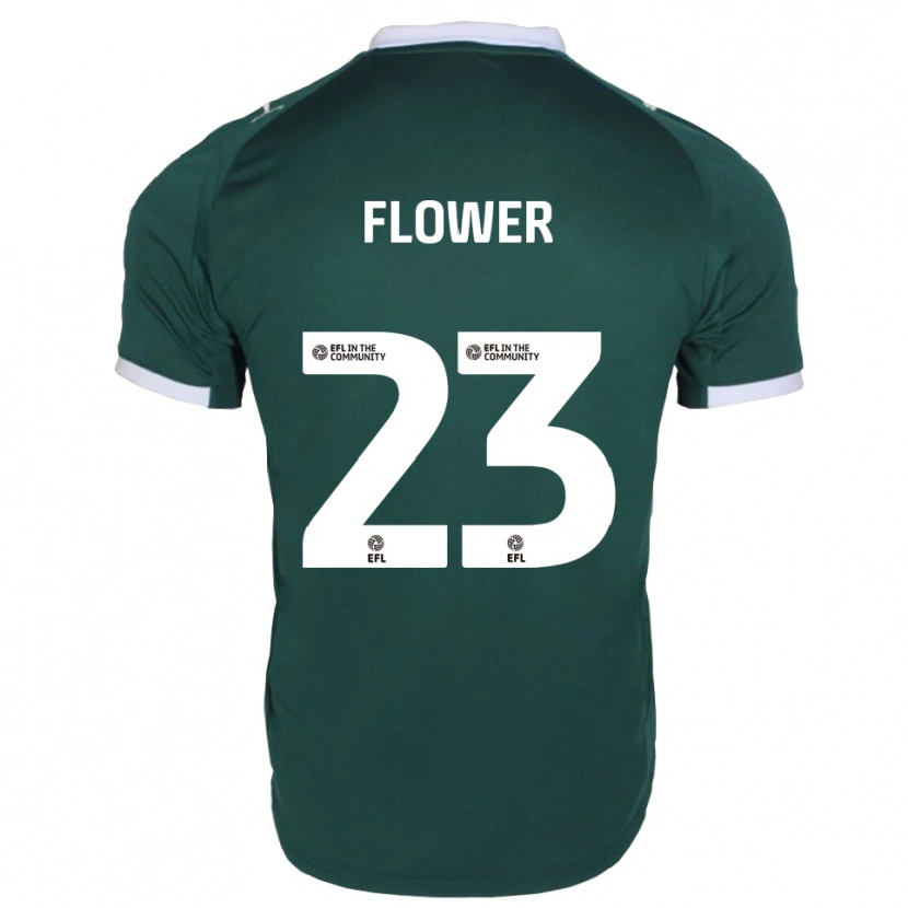 Danxen Niño Camiseta Jack Flower #23 Verde Blanco 1ª Equipación 2025/26 La Camisa