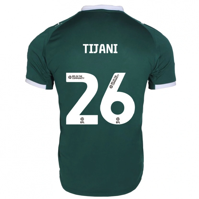 Danxen Niño Camiseta Muhamed Tijani #26 Verde Blanco 1ª Equipación 2025/26 La Camisa