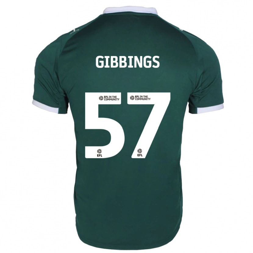 Danxen Niño Camiseta Cole Gibbings #57 Verde Blanco 1ª Equipación 2025/26 La Camisa