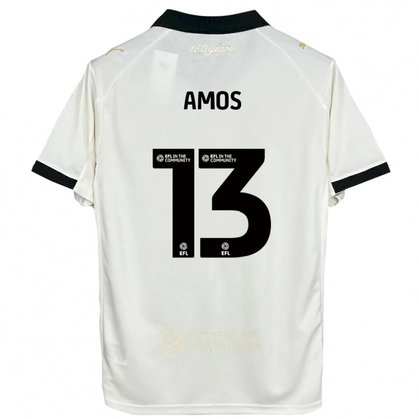 Danxen Niño Camiseta Ben Amos #13 Blanco Hueso Negro 1ª Equipación 2025/26 La Camisa