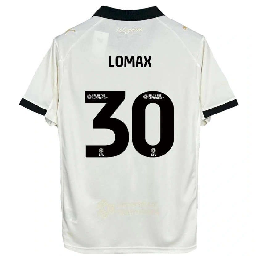 Danxen Niño Camiseta Ben Lomax #30 Blanco Hueso Negro 1ª Equipación 2025/26 La Camisa