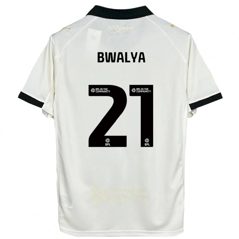 Danxen Niño Camiseta Sophie Bwalya #21 Blanco Hueso Negro 1ª Equipación 2025/26 La Camisa