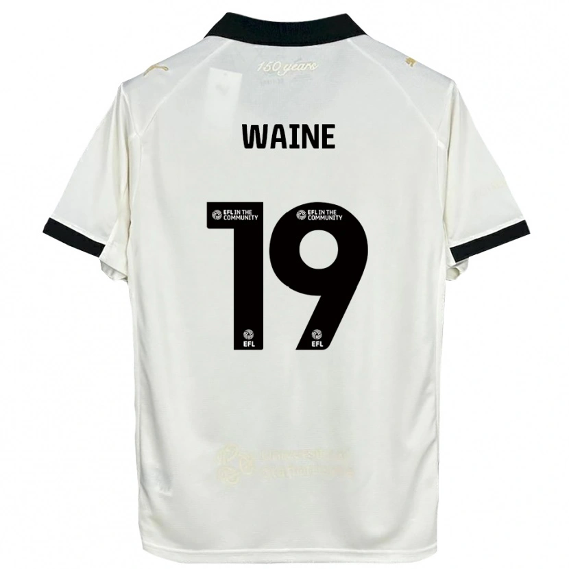 Danxen Niño Camiseta Ben Waine #19 Blanco Hueso Negro 1ª Equipación 2025/26 La Camisa