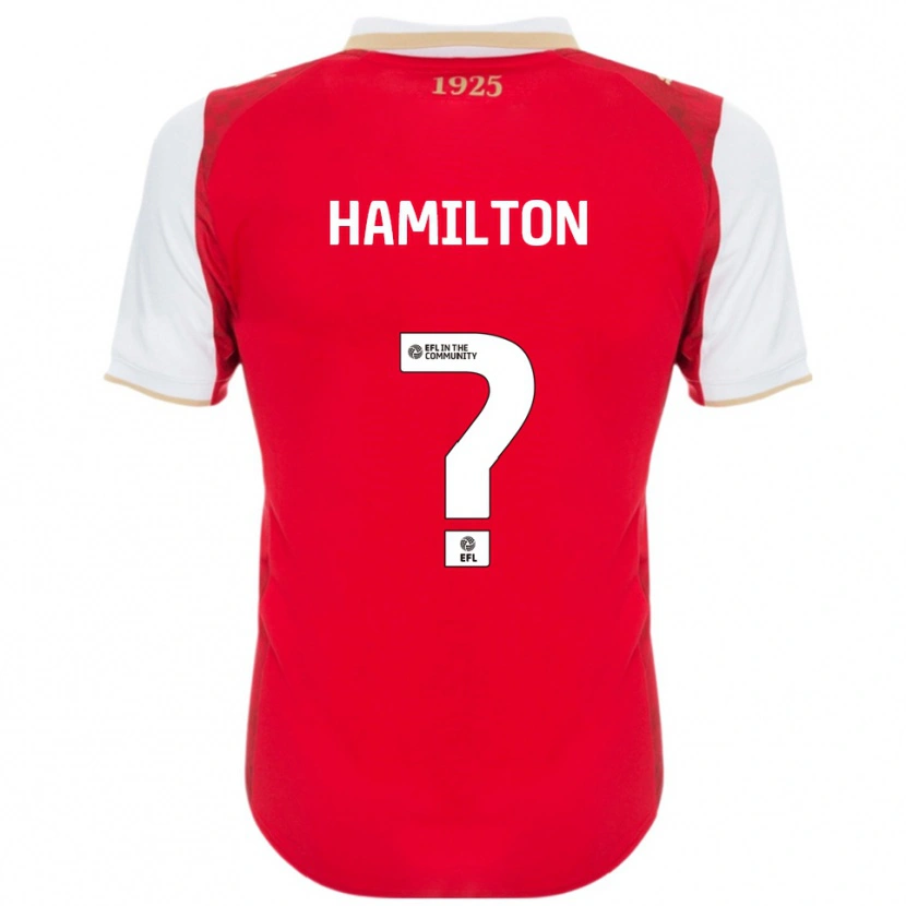 Danxen Niño Camiseta Bailey Hamilton #0 Rojo Blanco 1ª Equipación 2025/26 La Camisa