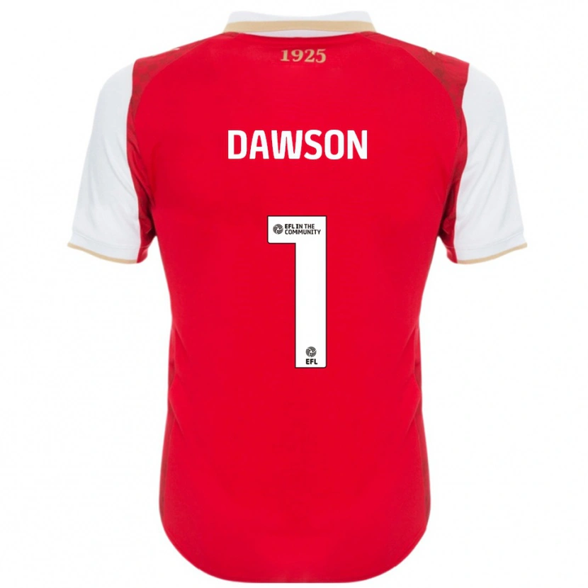 Danxen Niño Camiseta Cameron Dawson #1 Rojo Blanco 1ª Equipación 2025/26 La Camisa