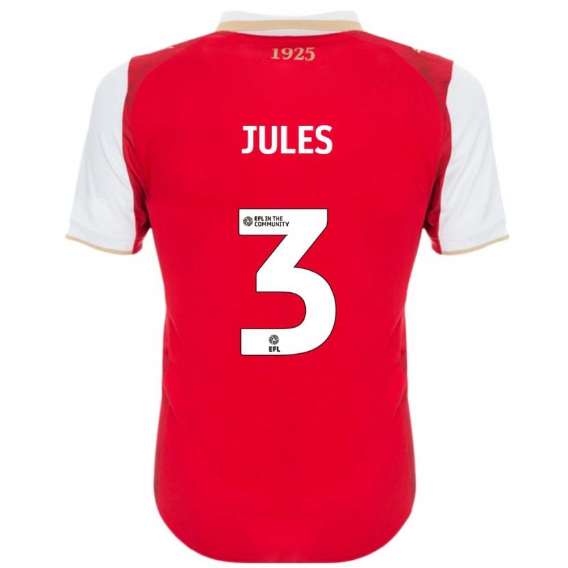Danxen Niño Camiseta Zak Jules #3 Rojo Blanco 1ª Equipación 2025/26 La Camisa