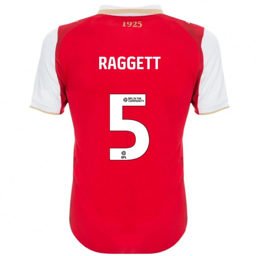 Danxen Niño Camiseta Sean Raggett #5 Rojo Blanco 1ª Equipación 2025/26 La Camisa