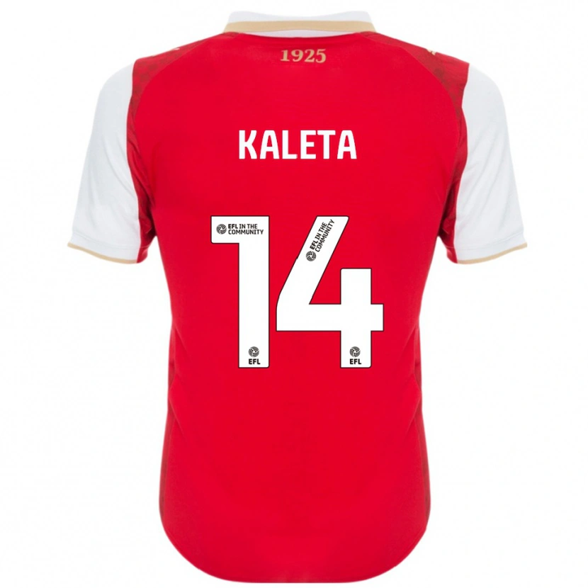 Danxen Niño Camiseta Marvin Kaleta #14 Rojo Blanco 1ª Equipación 2025/26 La Camisa
