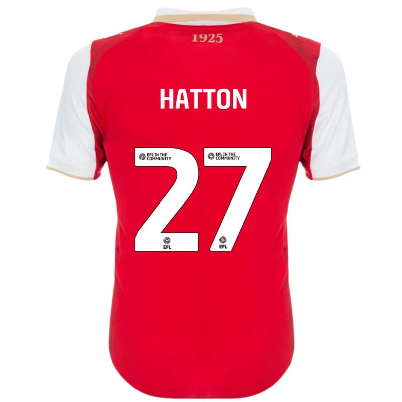 Danxen Niño Camiseta Ben Hatton #27 Rojo Blanco 1ª Equipación 2025/26 La Camisa