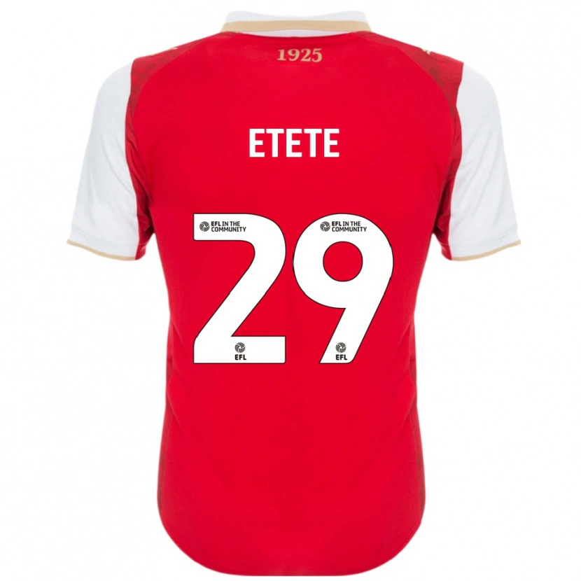 Danxen Niño Camiseta Kion Etete #29 Rojo Blanco 1ª Equipación 2025/26 La Camisa