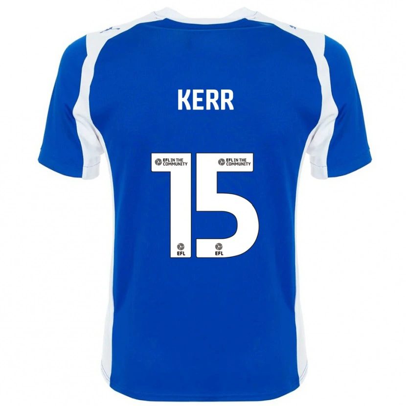 Danxen Niño Camiseta Jason Kerr #15 Azul Blanco 1ª Equipación 2025/26 La Camisa