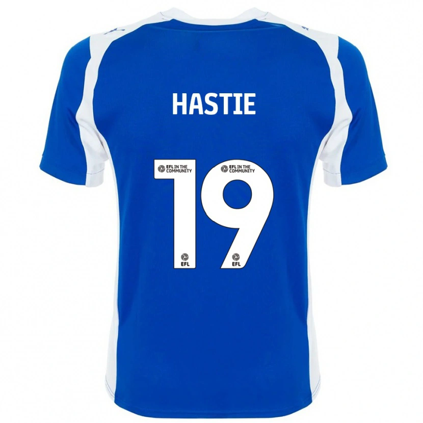 Danxen Niño Camiseta Aly Hastie #19 Azul Blanco 1ª Equipación 2025/26 La Camisa