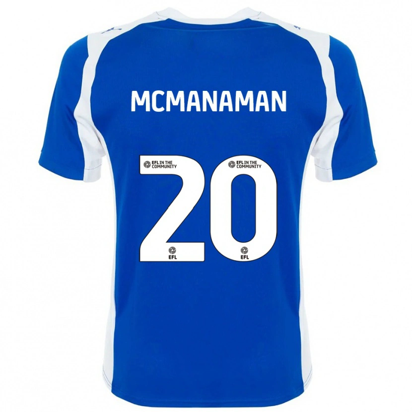 Danxen Niño Camiseta Callum Mcmanaman #20 Azul Blanco 1ª Equipación 2025/26 La Camisa