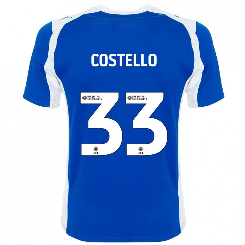 Danxen Niño Camiseta Tom Costello #33 Azul Blanco 1ª Equipación 2025/26 La Camisa