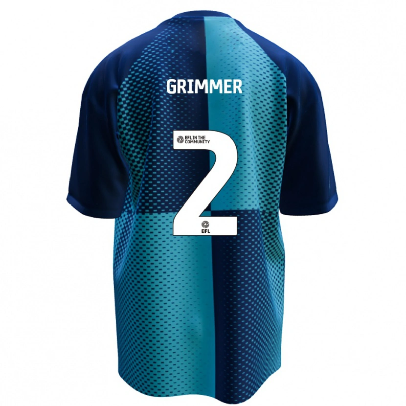 Danxen Niño Camiseta Jack Grimmer #2 Azul Celeste 1ª Equipación 2025/26 La Camisa