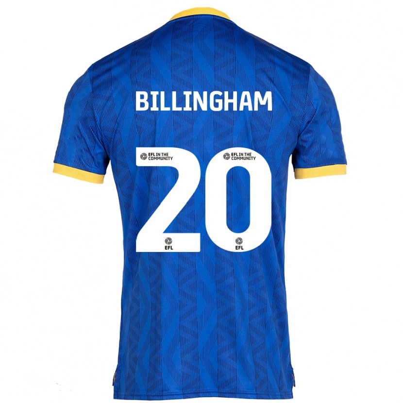 Danxen Niño Camiseta Hannah Billingham #20 Azul Marino Amarillo 1ª Equipación 2025/26 La Camisa