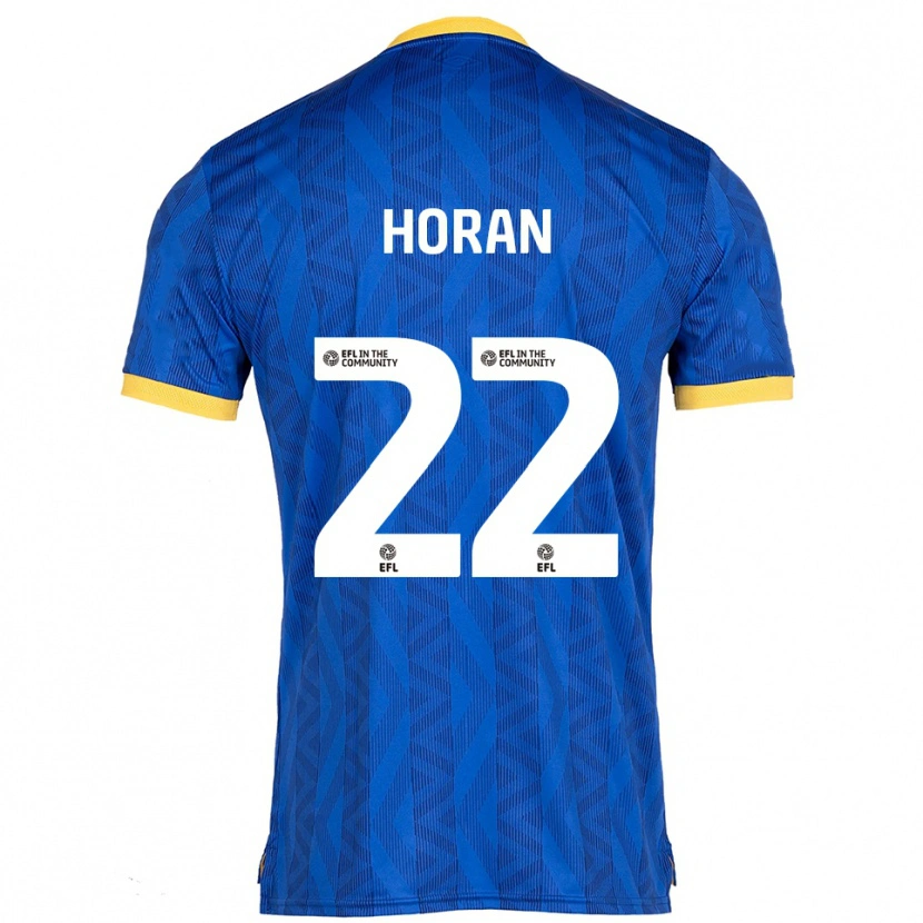 Danxen Niño Camiseta Riley Horan #22 Azul Marino Amarillo 1ª Equipación 2025/26 La Camisa