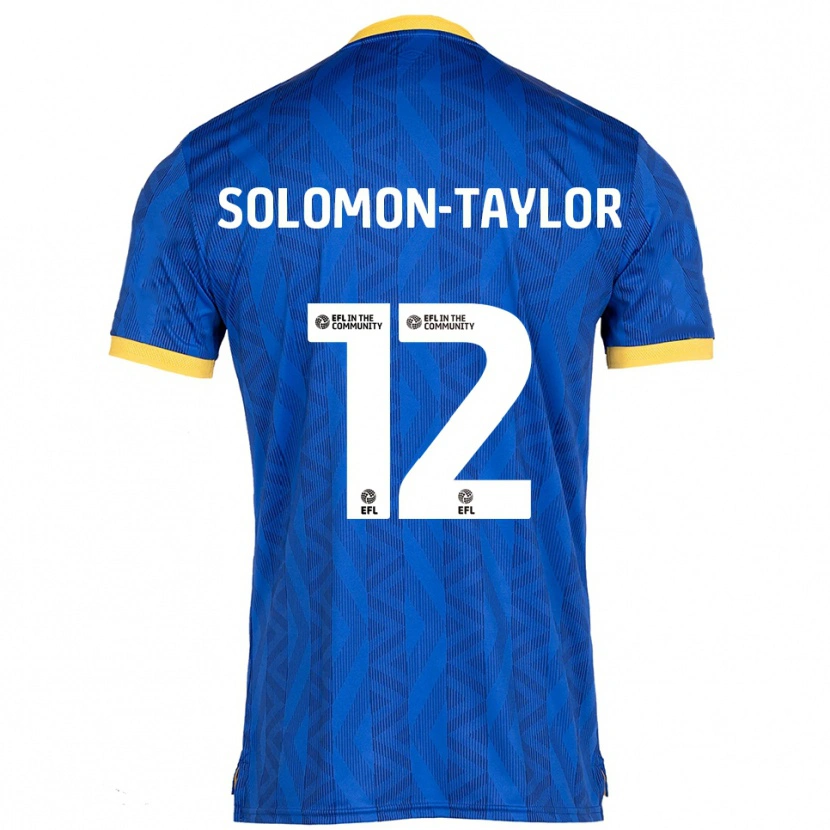 Danxen Niño Camiseta Kau'inohea Solomon-Taylor #12 Azul Marino Amarillo 1ª Equipación 2025/26 La Camisa