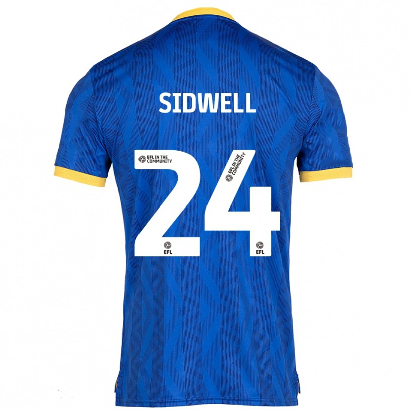 Danxen Niño Camiseta Harry Sidwell #24 Azul Marino Amarillo 1ª Equipación 2025/26 La Camisa