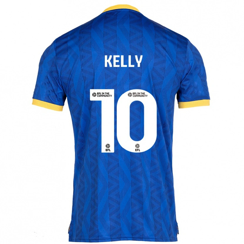 Danxen Niño Camiseta Josh Kelly #10 Azul Marino Amarillo 1ª Equipación 2025/26 La Camisa