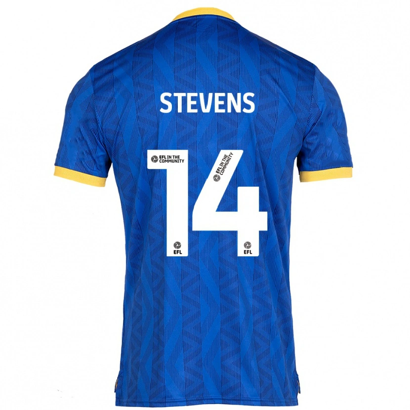 Danxen Niño Camiseta Matty Stevens #14 Azul Marino Amarillo 1ª Equipación 2025/26 La Camisa