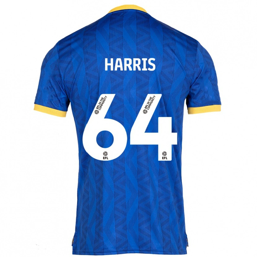 Danxen Niño Camiseta Conor Harris #64 Azul Marino Amarillo 1ª Equipación 2025/26 La Camisa