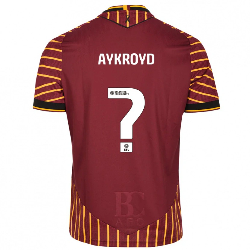 Danxen Niño Camiseta Rebecca Aykroyd #0 Naranja Borgoña 1ª Equipación 2025/26 La Camisa