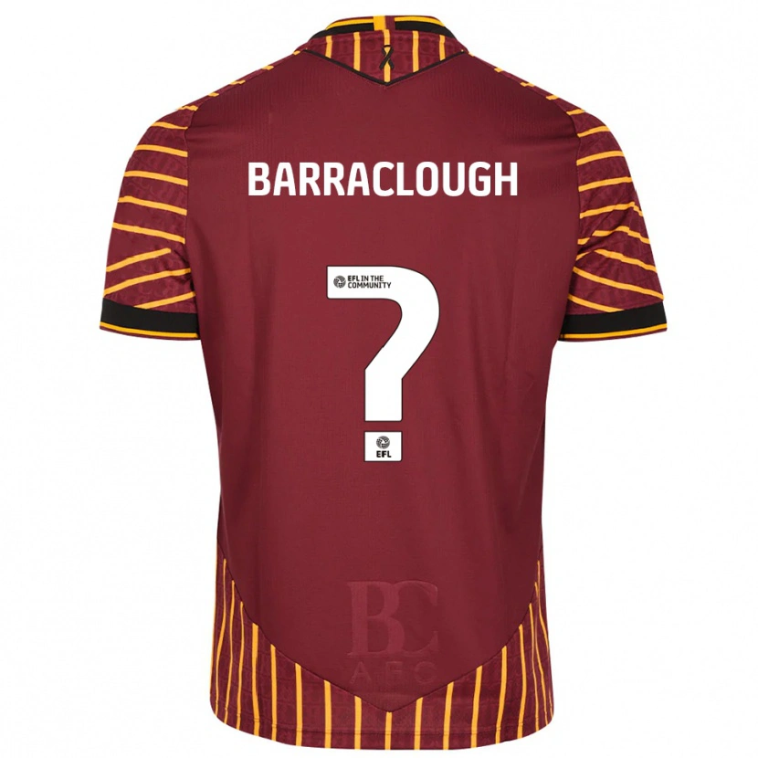 Danxen Niño Camiseta Hollie Barraclough #0 Naranja Borgoña 1ª Equipación 2025/26 La Camisa