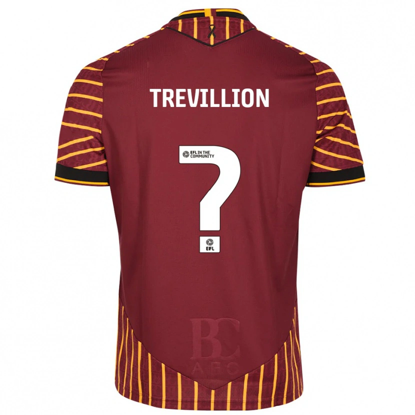 Danxen Niño Camiseta Isabella Trevillion #0 Naranja Borgoña 1ª Equipación 2025/26 La Camisa