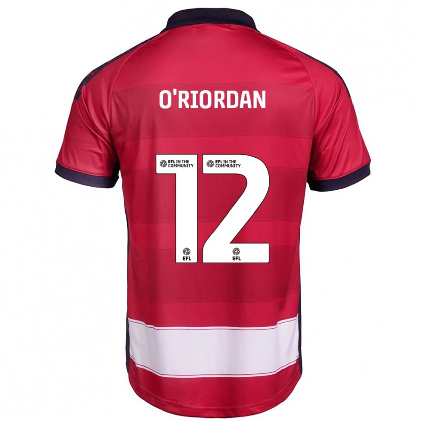 Danxen Niño Camiseta Connor O'riordan #12 Rojo Blanco 1ª Equipación 2025/26 La Camisa