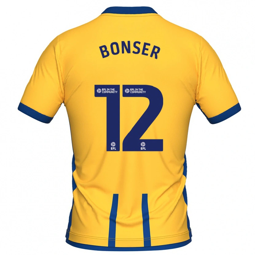 Danxen Niño Camiseta Louis Bonser #12 Amarillo Azul 1ª Equipación 2025/26 La Camisa