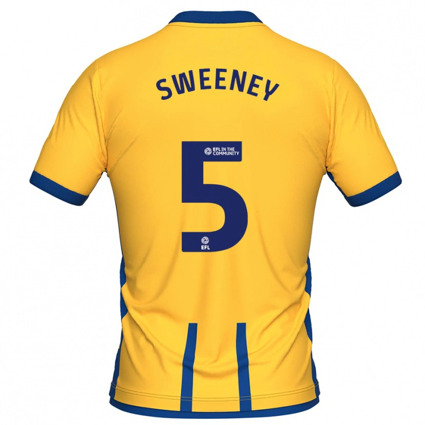 Danxen Niño Camiseta Ryan Sweeney #5 Amarillo Azul 1ª Equipación 2025/26 La Camisa