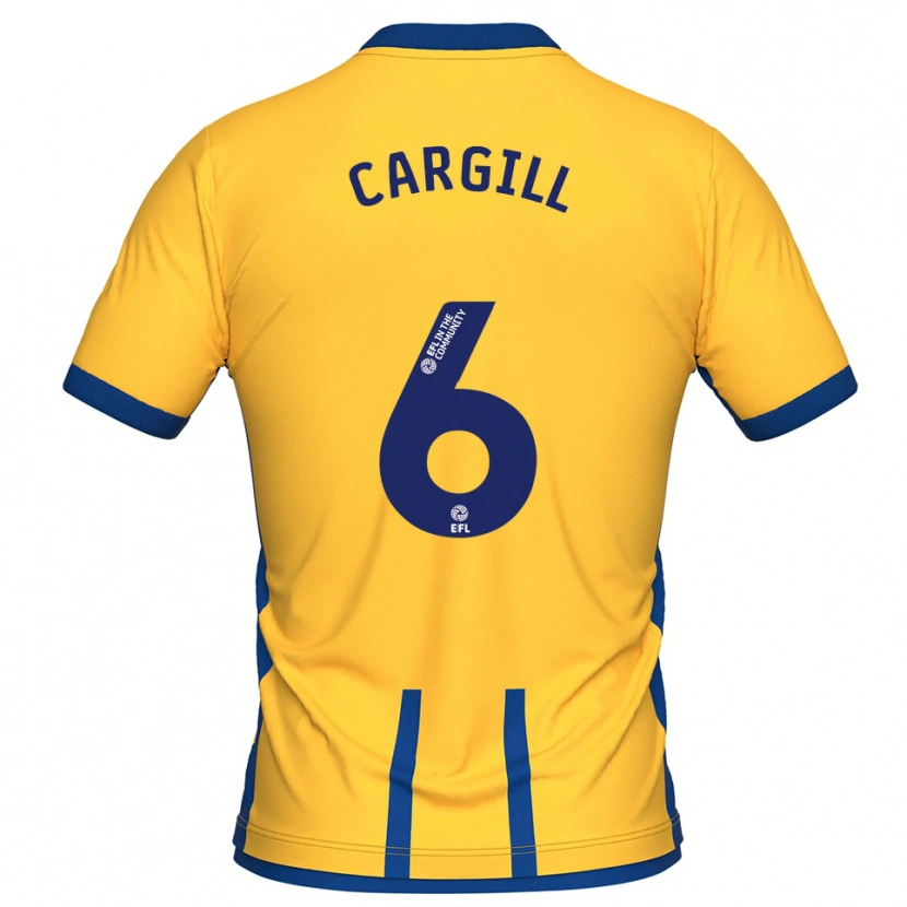 Danxen Niño Camiseta Baily Cargill #6 Amarillo Azul 1ª Equipación 2025/26 La Camisa