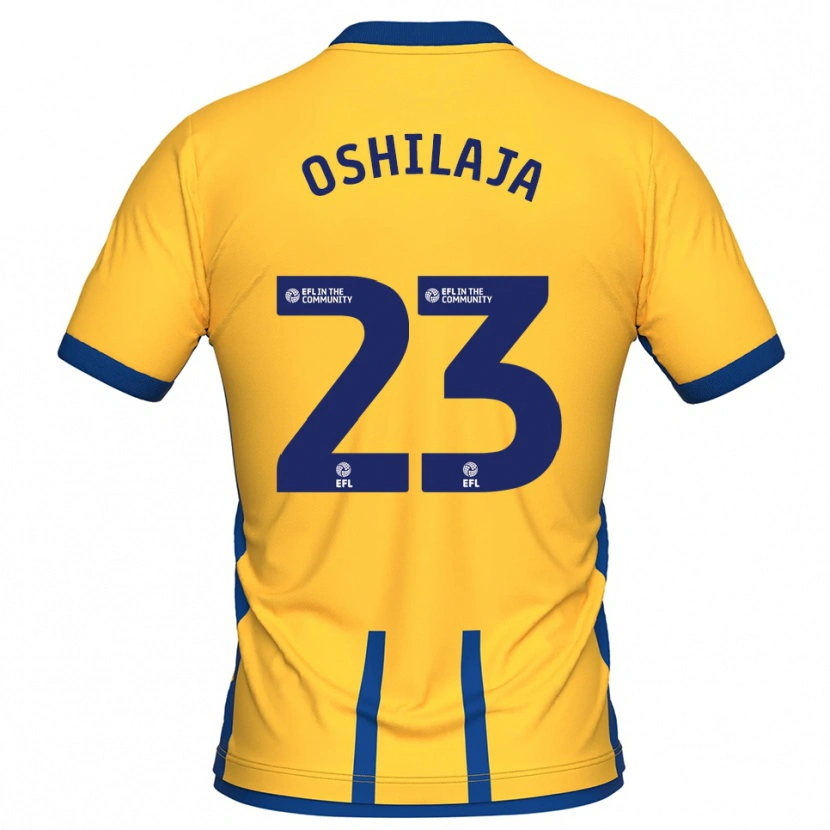 Danxen Niño Camiseta Adedeji Oshilaja #23 Amarillo Azul 1ª Equipación 2025/26 La Camisa
