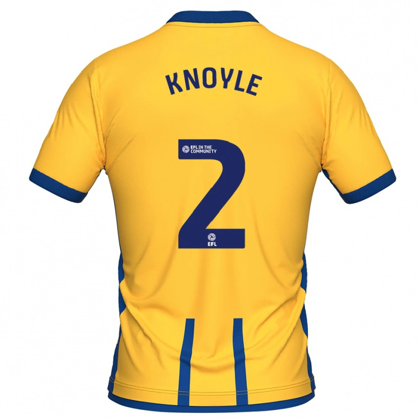 Danxen Niño Camiseta Kyle Knoyle #2 Amarillo Azul 1ª Equipación 2025/26 La Camisa